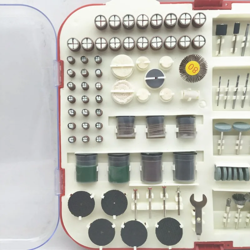 249Pcs Electric Grinder Accessories Set, Packed in Storage Box, Multi-purpose Parts for Grinding