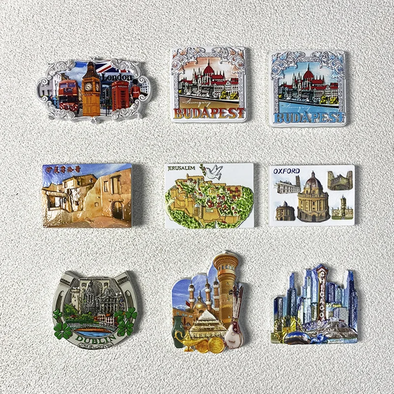 

Fridge magnets, creative travel souvenirs, 3D home decorations, and cute round mini fridge magnets from all over the world