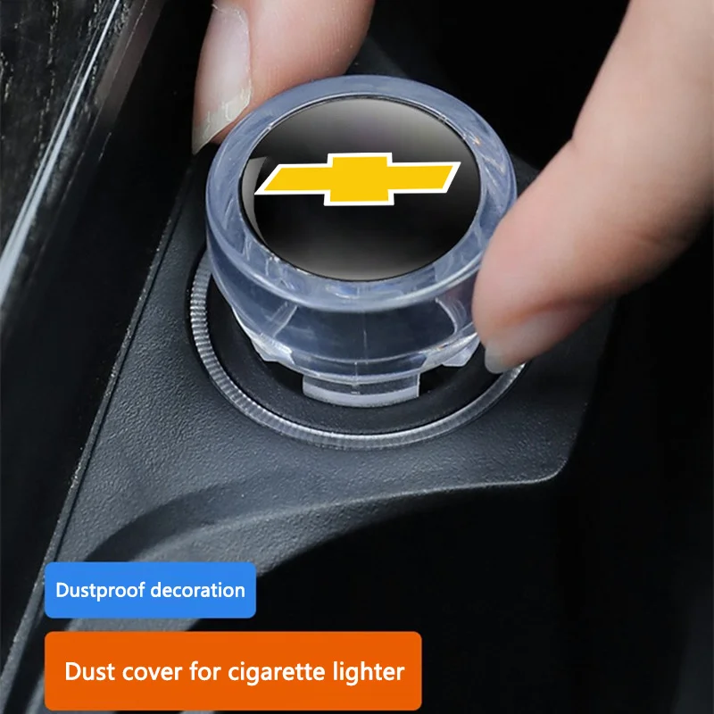 Car Cigarette Lighter Cover Dustproof Cap Interior Decorate Accessory for Chevrolet Cruze Malibu Sail Spark Captiva Equinox Lova