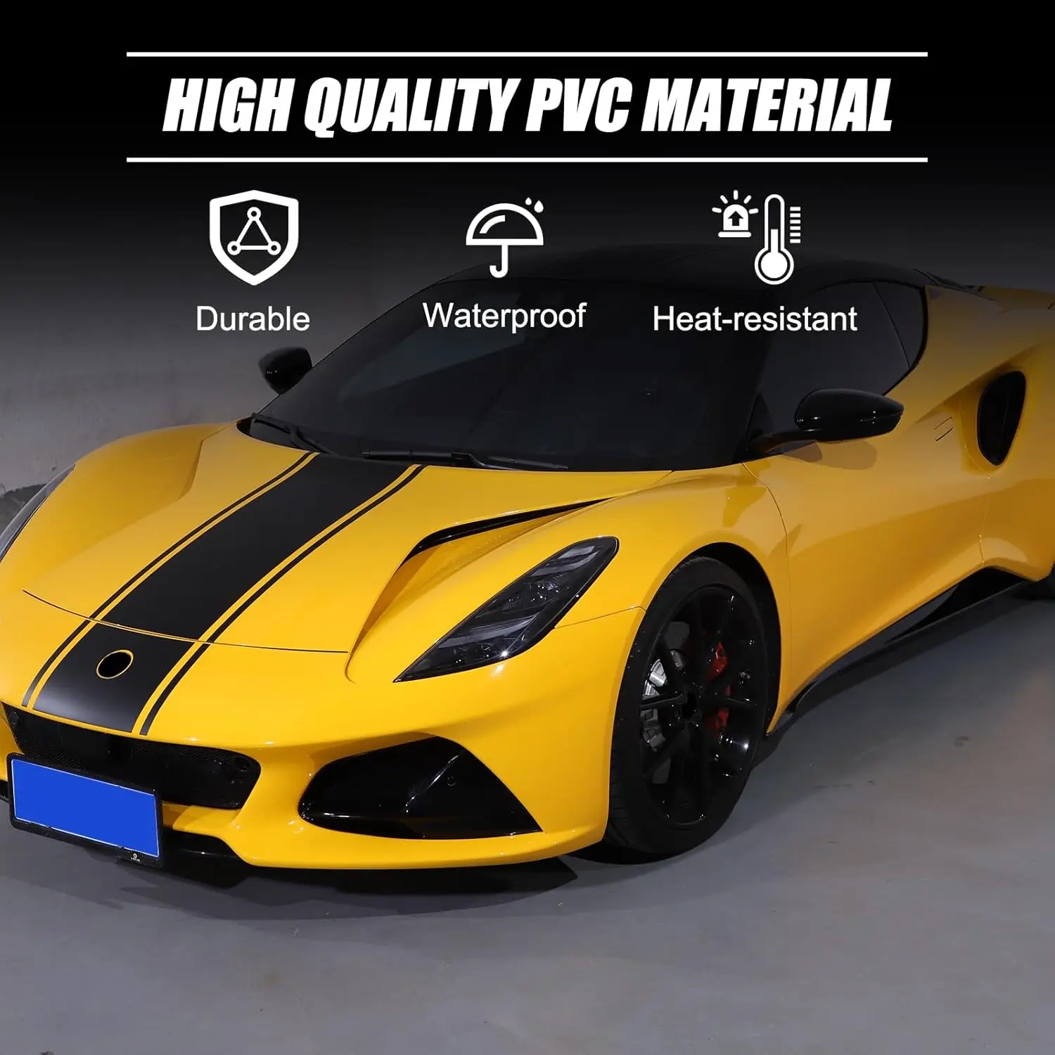 1PCS Car Racing Stripe Sports Hood Through-Type Roof Sticker for Lotus Emira 2020-2024,Decorative Vinyl Decals Stickers