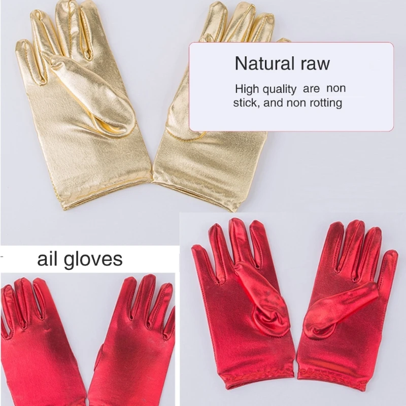 652F Glittering Gloves Stage Performances Gloves Holiday Party Shows Gloves for Child