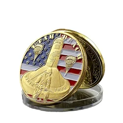 New 40*3mm Souvenir Coin Normandie War 1944 OMAHA Beach Commemorative Coin 24K Gold Plated Military Coin For Gift