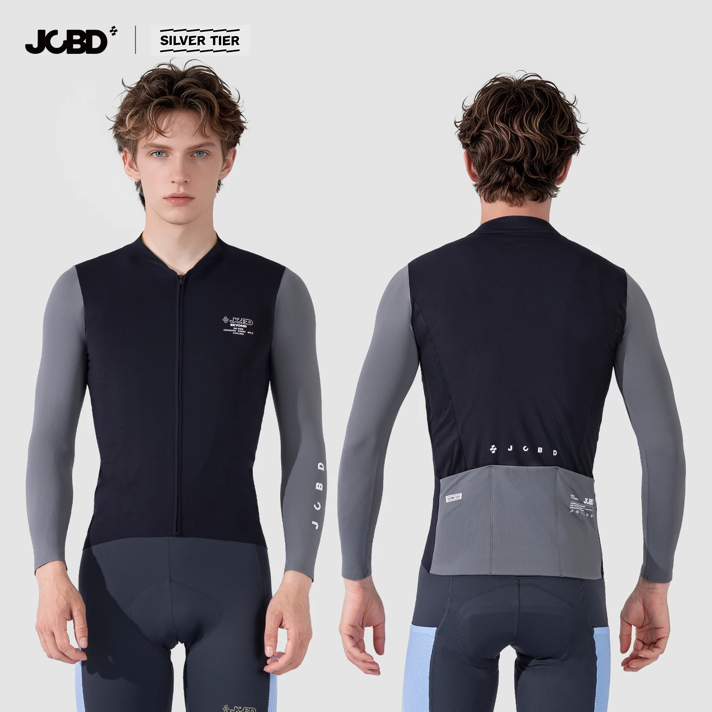 JCBD Mens Cycling Jersey Summer Autumn Lightweight Breathable Quick Dry Moisture Wicking UV Protection Slim Fit