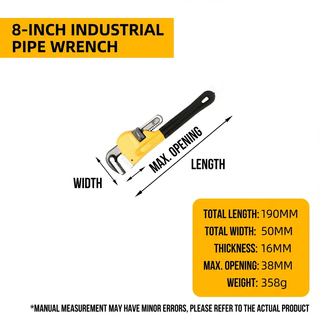 

Multi Functional Pipeline Wrench 8/10/12inch Plastic Coated Water Pipe Pliers Adjustable Handheld Wrench For Plumber Carpentry