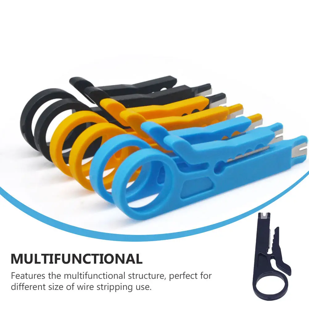 10Pcs Compact Multifunctional Wire Stripper Tool Easy Operate Simple Structure Electrician Hand Tool for Fast Efficient Wire
