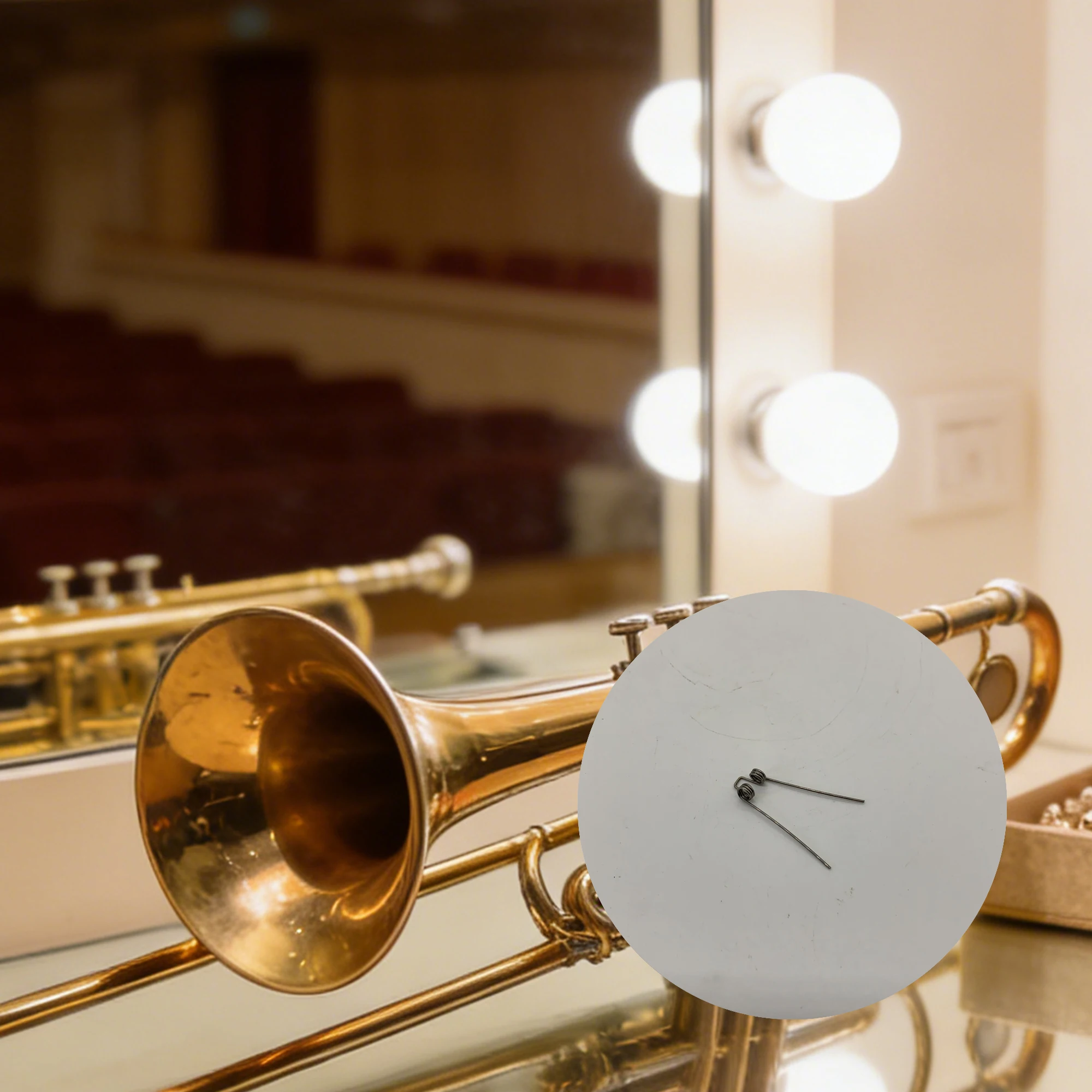 

Yibuy 5Pcs Waterkey Spit Valve Springs Silver Metal Alto Trombone Repair Parts