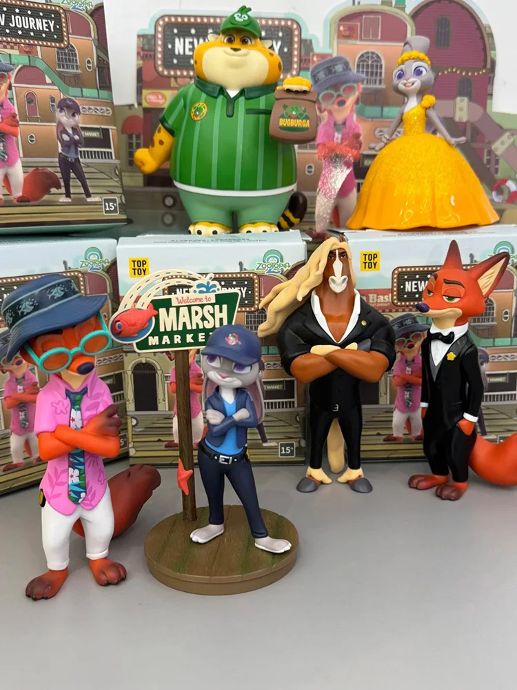 حقيقي ديزني Zootopia 2 صندوق أعمى سلسلة رحلة جديدة شخصيات كرتونية سطح المكتب زخرفة نموذج لعبة الموضة لطيف هدية عيد ميلاد #1