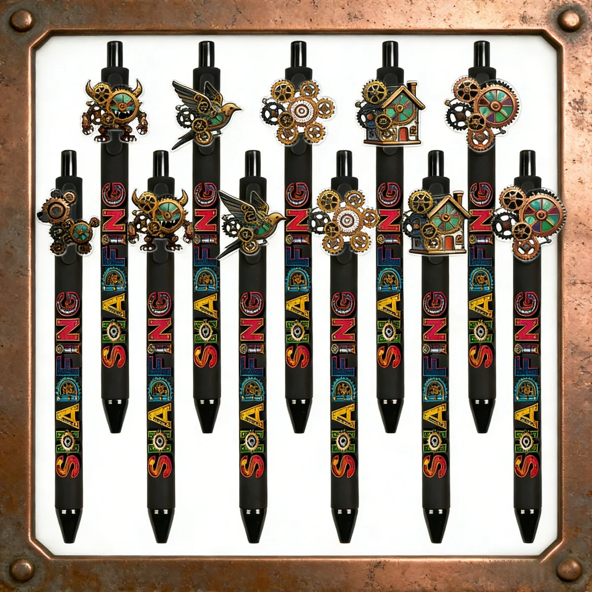 

Шариковая ручка с кнопочным механизмом в механическом стиле, 6/12 штук - прочная, портативная и обеспечивающая плавное письмо.