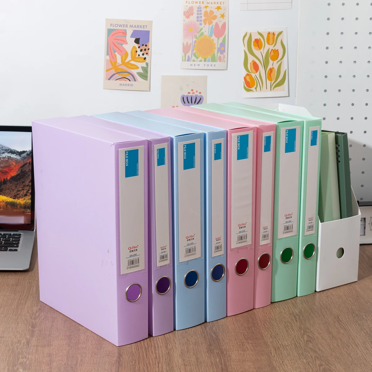 Thickened File Box Document Storage Box Pp Data Box A4 Contract Folder Accounting Voucher Organizing Box