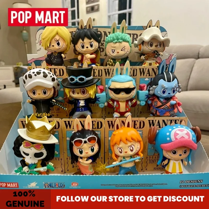 

Genuine POP MART The Monsters One Piece Labubu Series Blind Box Collectible Anime Figure Kawaii Doll Desk Ornament Mystery Gift