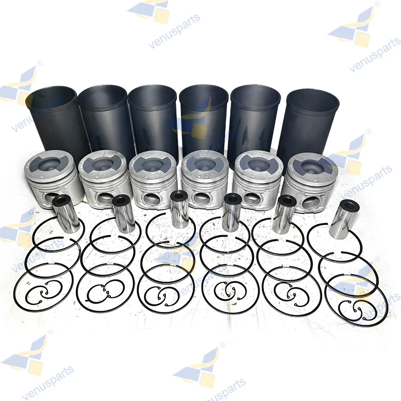 For Mitsubishi 6M60 Overhaul Rebuild Kit Piston Rings Cylinder Liner Engine Parts