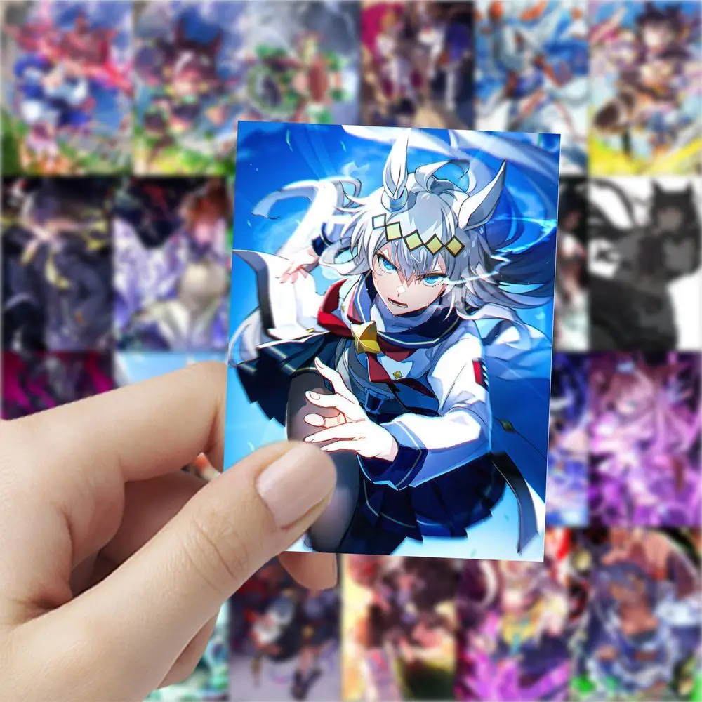 

61 шт., наклейки в стиле аниме «Красивое Дерби», бесшумная наклейка Suzuka Kawaii, канцелярские принадлежности, студенческая коллекция сообщений, подарок, водонепроницаемый ноутбук «сделай сам»