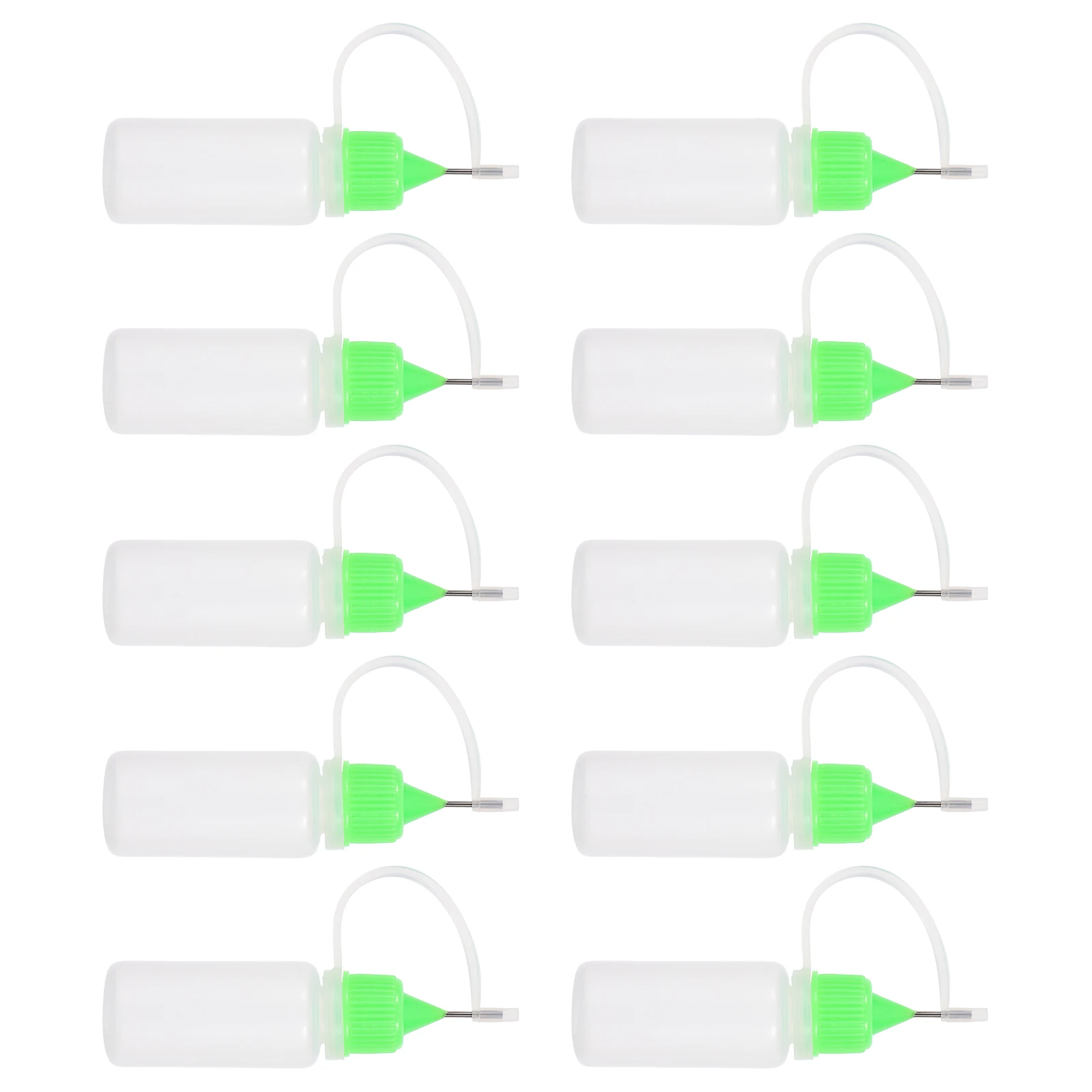 

10Pcs Transparent Squeeze Bottles With Fine Tip Applicator For Hair Color Paint Liquid Squeezing