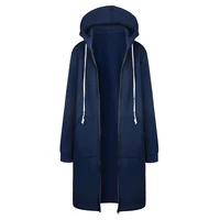 2024 Women's Autumn Winter ThickenHoodies Parkas Loose Hooded Jackets Zipper Pocket Maxi Size Sweatshirt Sports Dresses Outwear 4