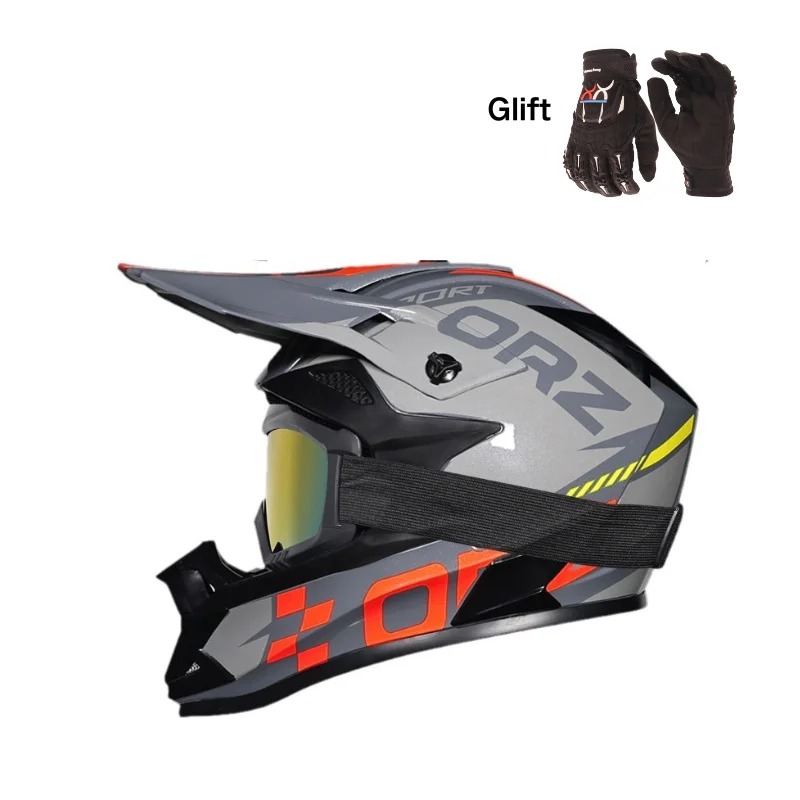 

Off-road riding helmet with windproof glasses mountain wild racing breathable