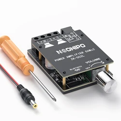 Neohipo ZK502L Power Audio Amplifier Board Class D Home Music Wireless Stereo Bluetooth 5.0 Digital Amp Module 50Wx2