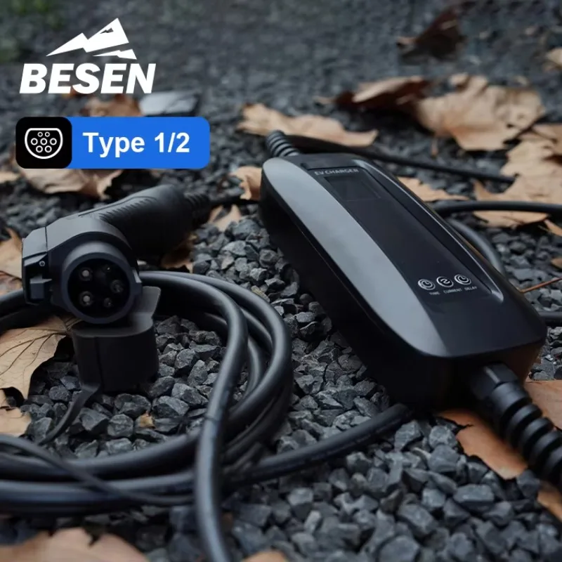 BESEN 5-Currents Switchable 3.6kW/3.7kW 16Amp PORTABLE EV CHARGER Power On-The-Go Electric Vehicle Charging Station