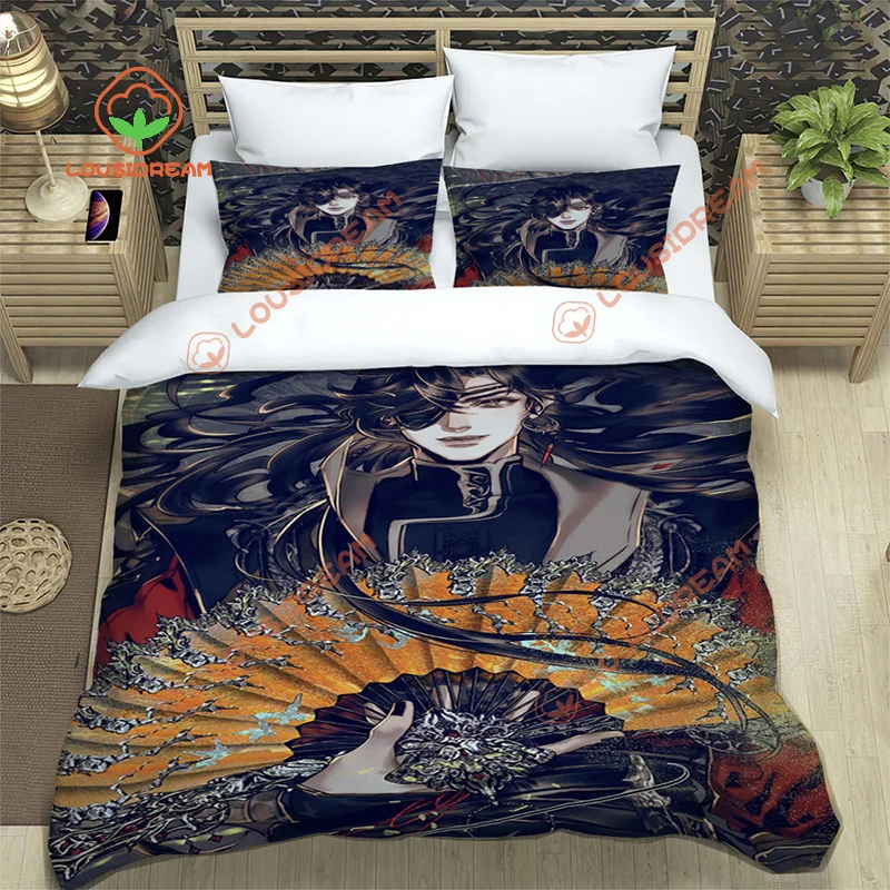 Heaven official’s blessing Duvet Cover Three Piece BL Anime Bedding Set  Double Bed Popular Comics single bed pillowcase