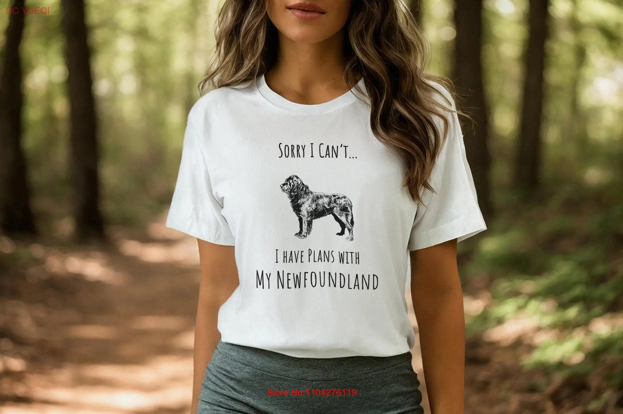 

Sorry I can't have plans with my Newfoundland Dog T shirt Funny hound Doggo Silly Pet Lover gifts long or short sleeves