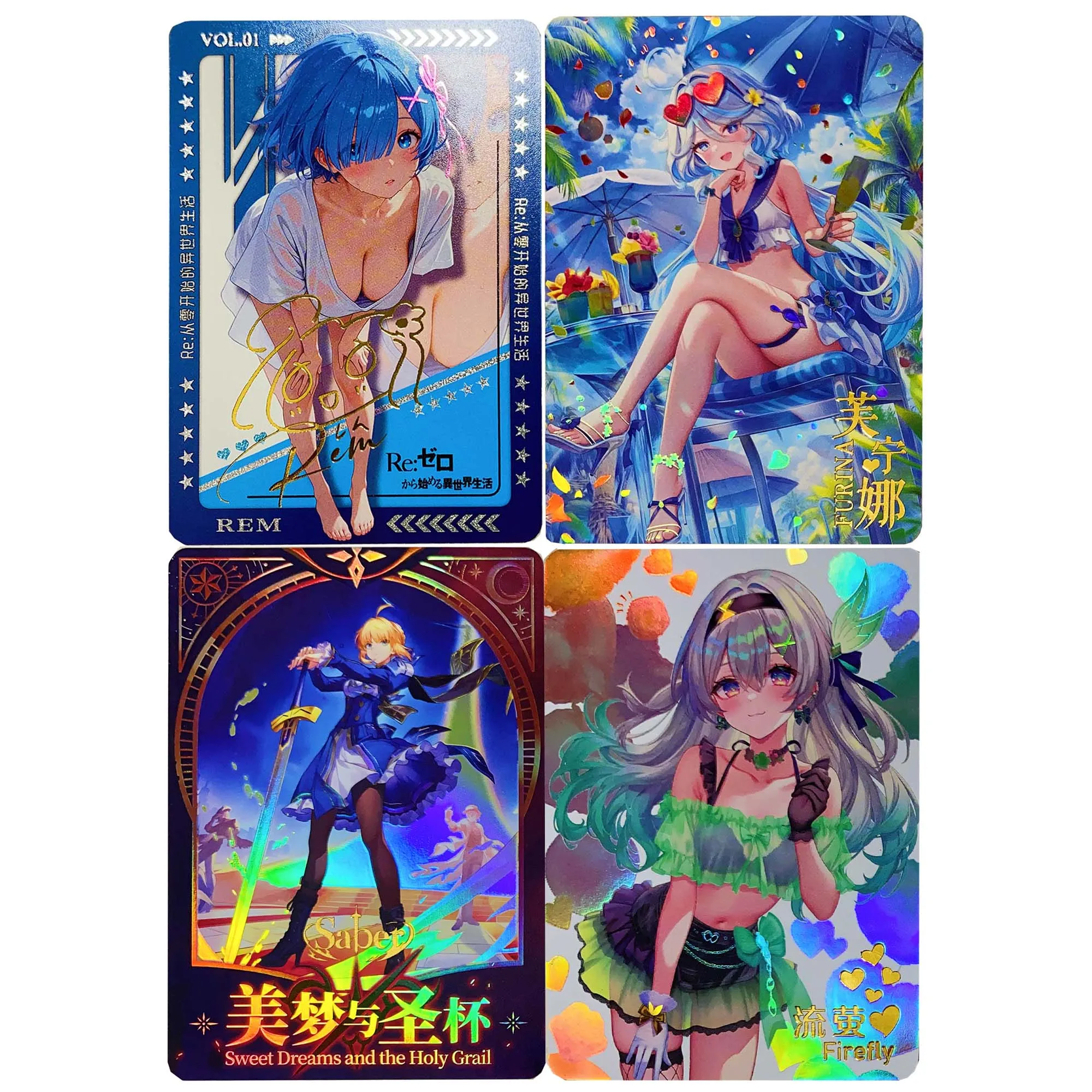 

50 шт./компл. Diy Self Made Goddess Story Rem Altria Pendragon Коллекционная карта Цветная флэш-карточка аниме Подарочные игрушки