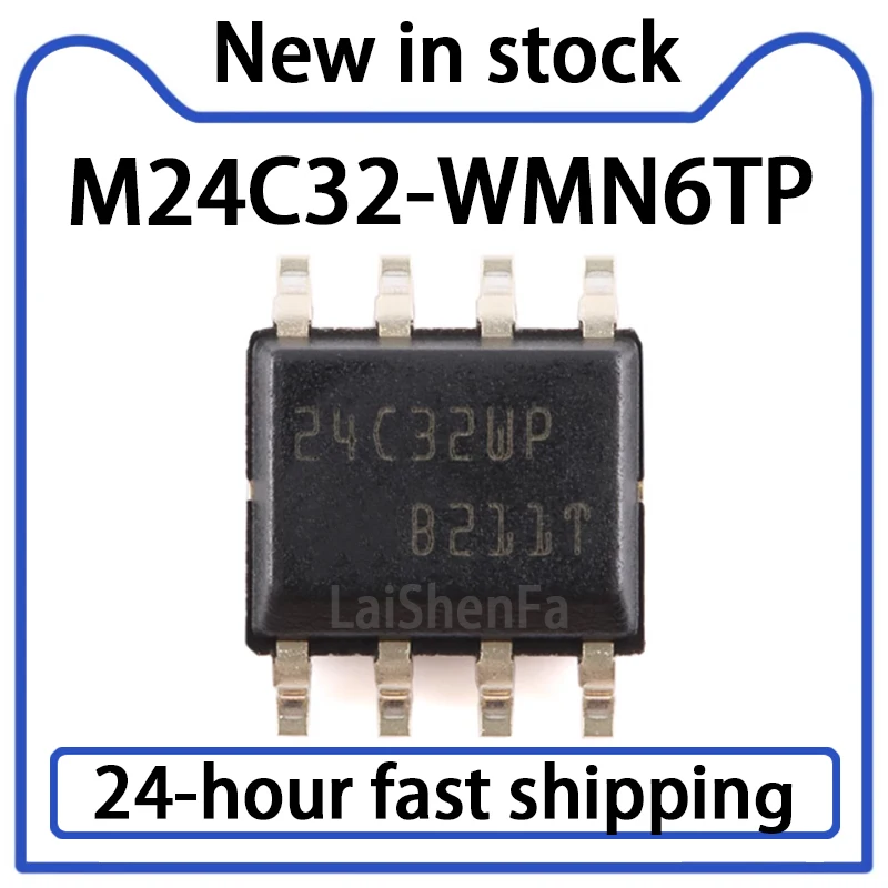 10PCS M24C32-WMN6TP Package SOIC-8 32Kbit Serial I2C Bus EEPROM Chip Stock