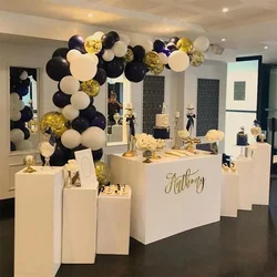 Wedding Party White Iron or Acrylic Square Pillar Dessert Table Birthday Party Cake Flower Stand Home Decoration Accessories