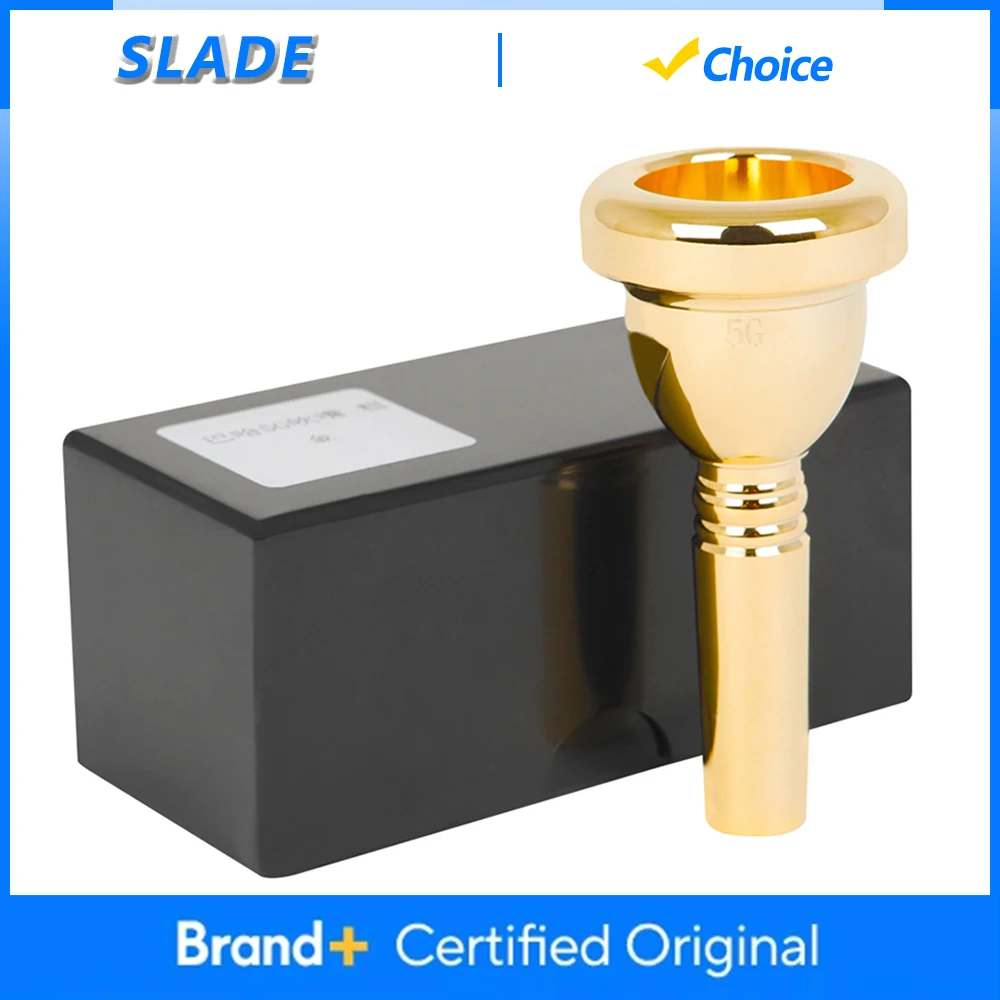 

SLADE 12,7 мм мундштук для тромбона баха тенора, латунный корпус, мундштук для тромбона 5G, профессиональные детали и аксессуары для духовых инструментов