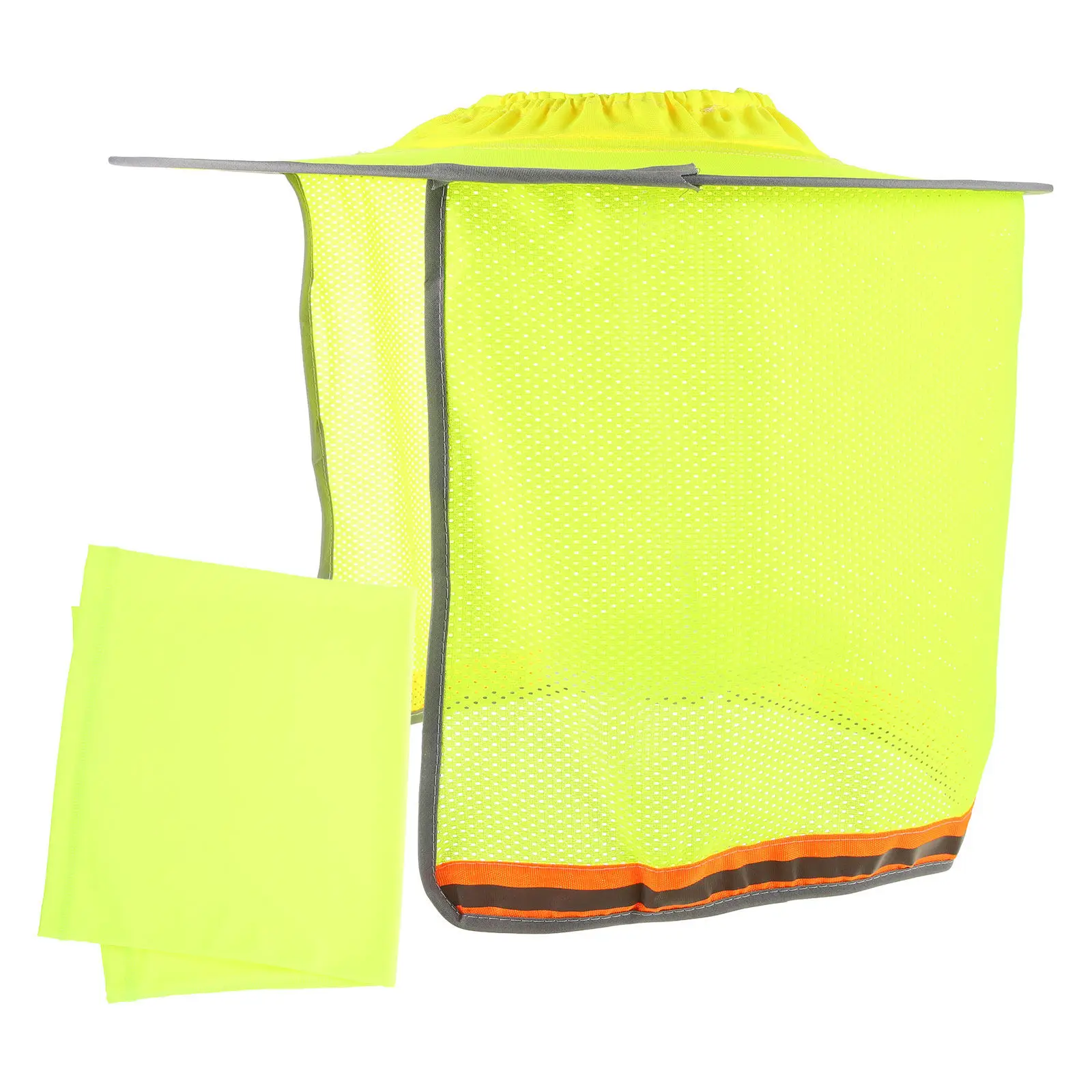 Hard Hat Visor Full Brim Sun Shade Neck Cover Breathable Mesh Design Adjustable Fit Construction