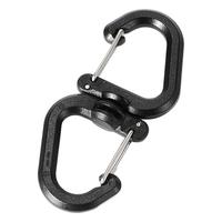 Double Clip Carabiner Outdoor Hook Clip Portable S Chain Hooks Multi-Use Backpack Keychain Carabiner With 360 Degree Swivel