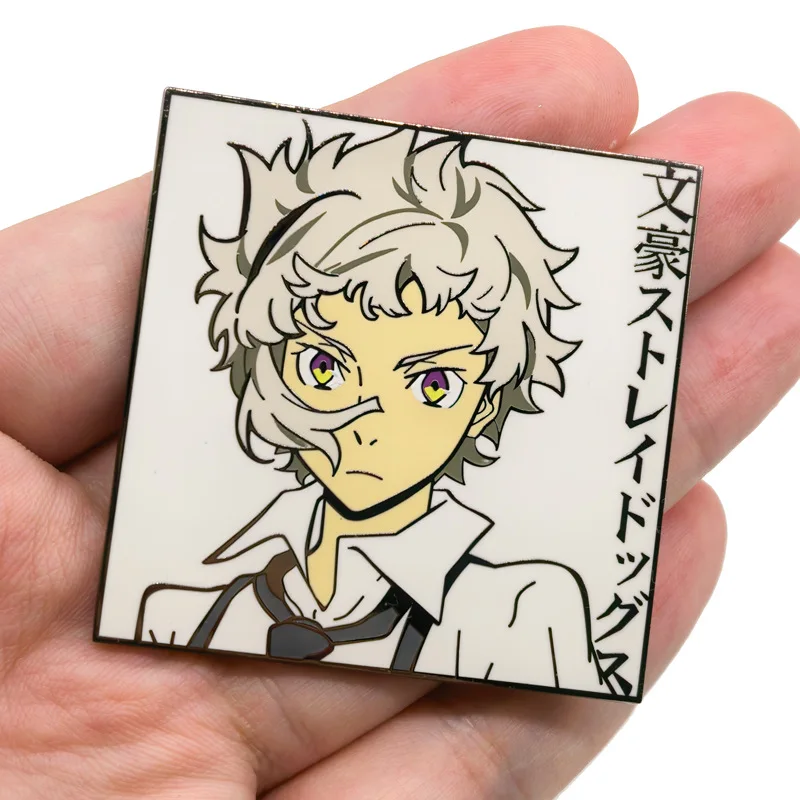 Anime Bungo Stray Dogs Pins Nakajima Atsushi Badges Pendant Manga Brooches for Bag Backpack Clothing Lapel ACG Cosplay Toy Decor