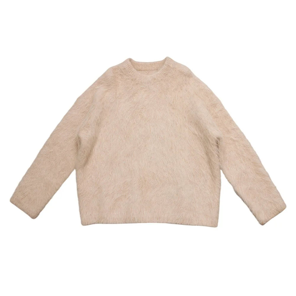 High Quality SuRi Camel Wool Long Hair Sweater Women\'s Autumn Winter Lazy Style Soft Plush Thick Pullover Women Clothes Tops