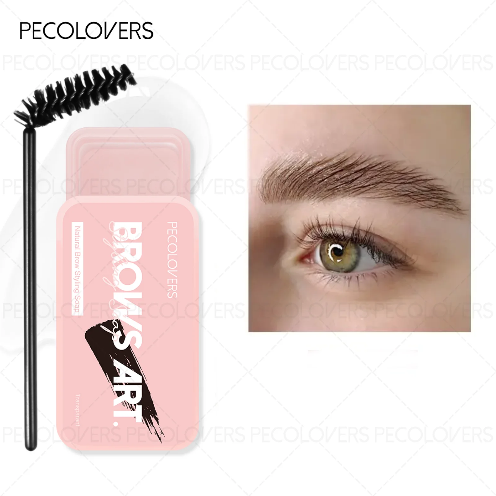 1 Set Eyebrow Styling Kit (Brow Pomade + Eyebrow Brush) - Waterproof & Long-Lasting, Creates Natural Brows, Easy To Apply