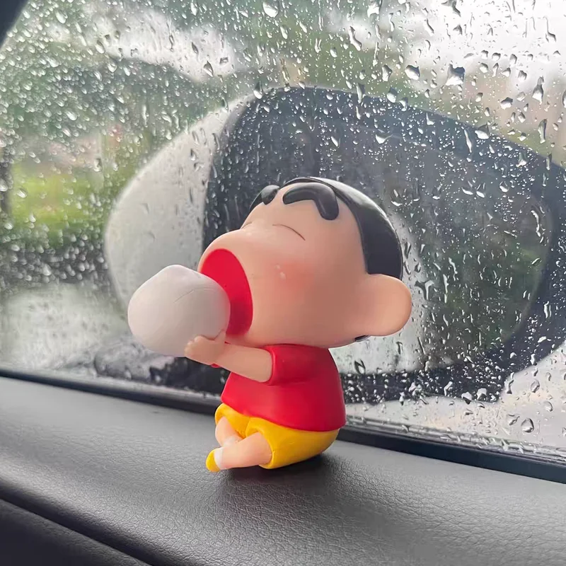 MINISO Crayon Shin-chan figurine carino culo desktop auto ornamento giocattolo trendy modello da collezione personaggio anime merce figura