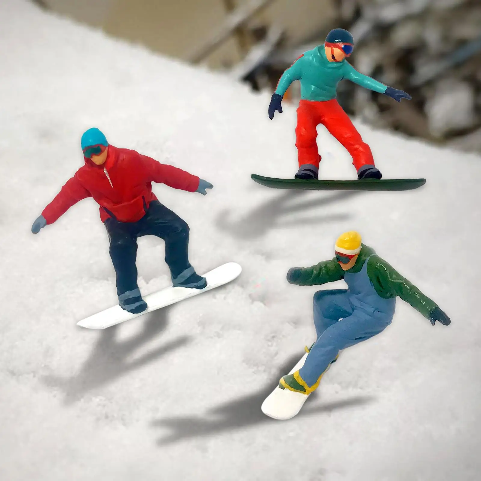 Scale Miniature Model Skiing Figures Ornament for