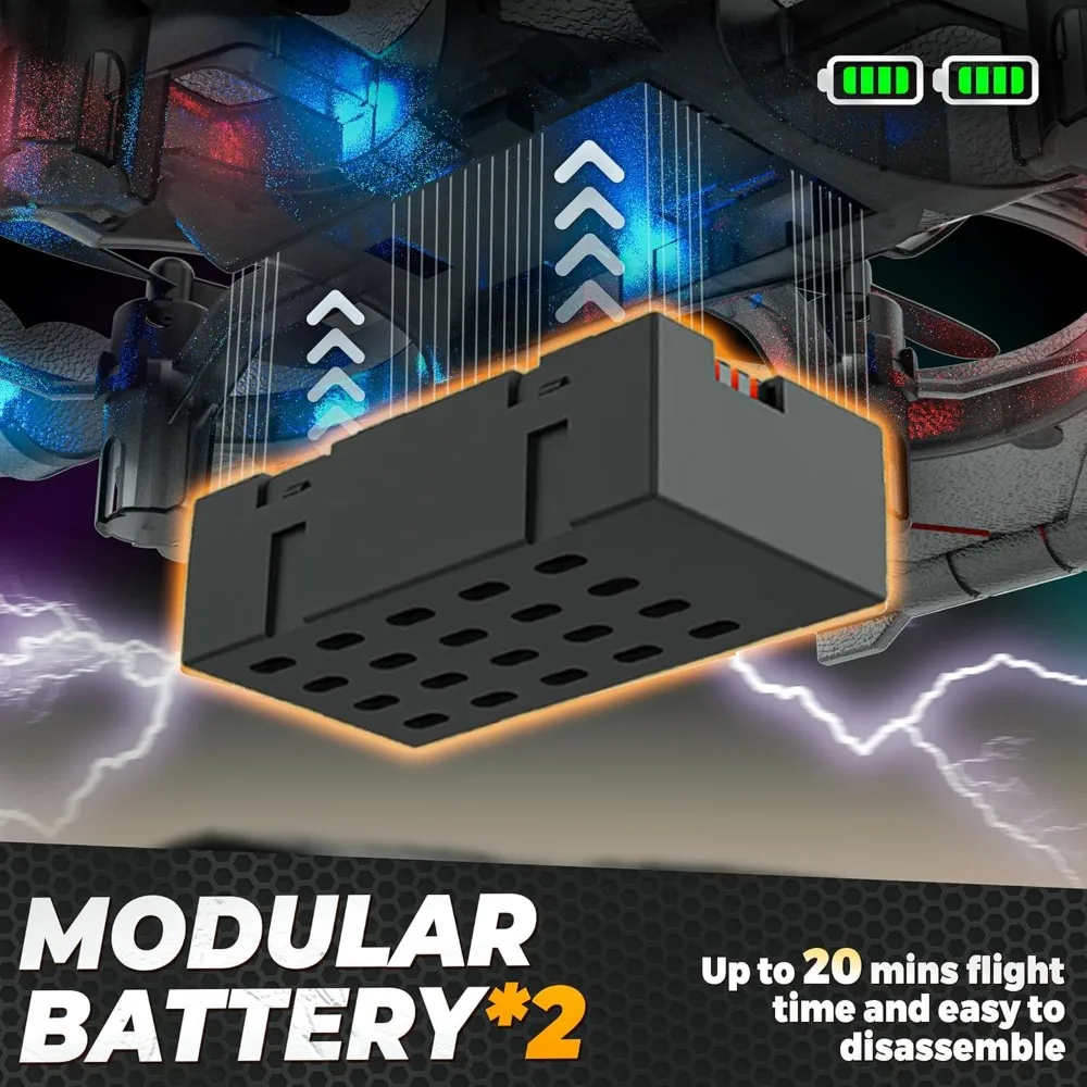 Pesawat Remote Control 2.4GHz untuk Anak-Anak - Helikopter RC dengan 360 °   Flips dan Navigasi Berwarna-warni