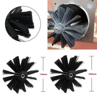 Chimney Brush 100/150mm Dryer Vent Cleaning Brush Chimney Lint Remover Bristle Head Nylon Funnel Wire Cleaning Brush Head