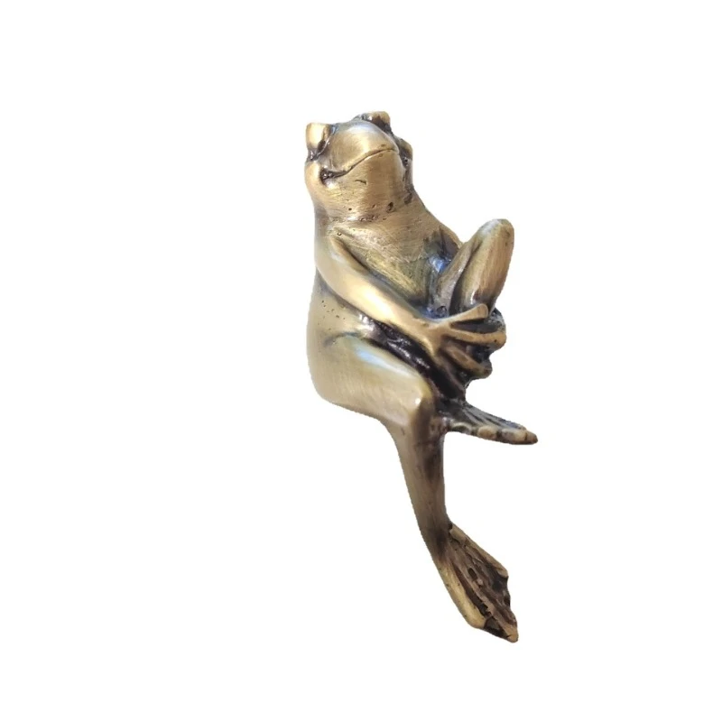 Door Handle Solid Brass Unique Frog Drawer Handles Antique Bronze Dresser Pull Cute Animal Cabinet Knob Retro Kitchen