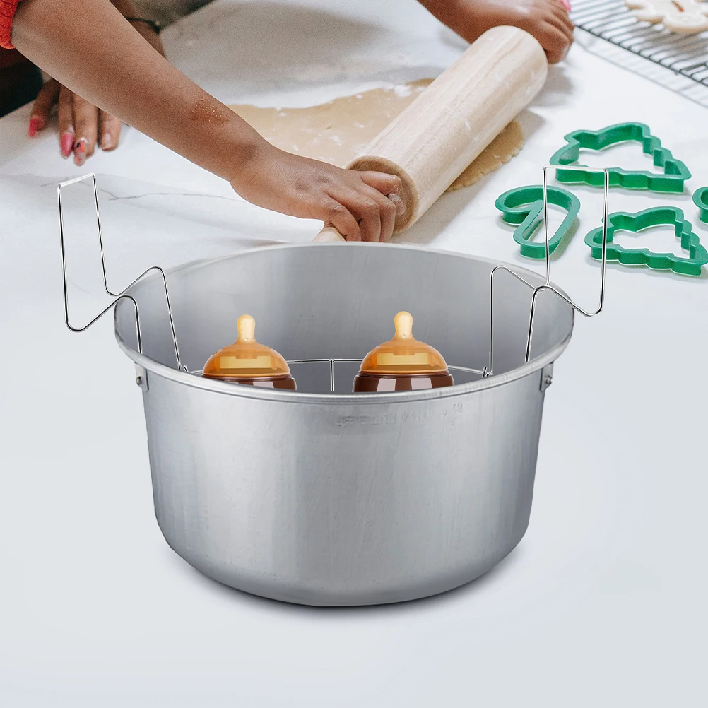 

2Pcs Reliable Stainless Steel Canning Rack Easy Clean Surface MultiFunctional Jar Organizer Water Bath Canner Household Supplies