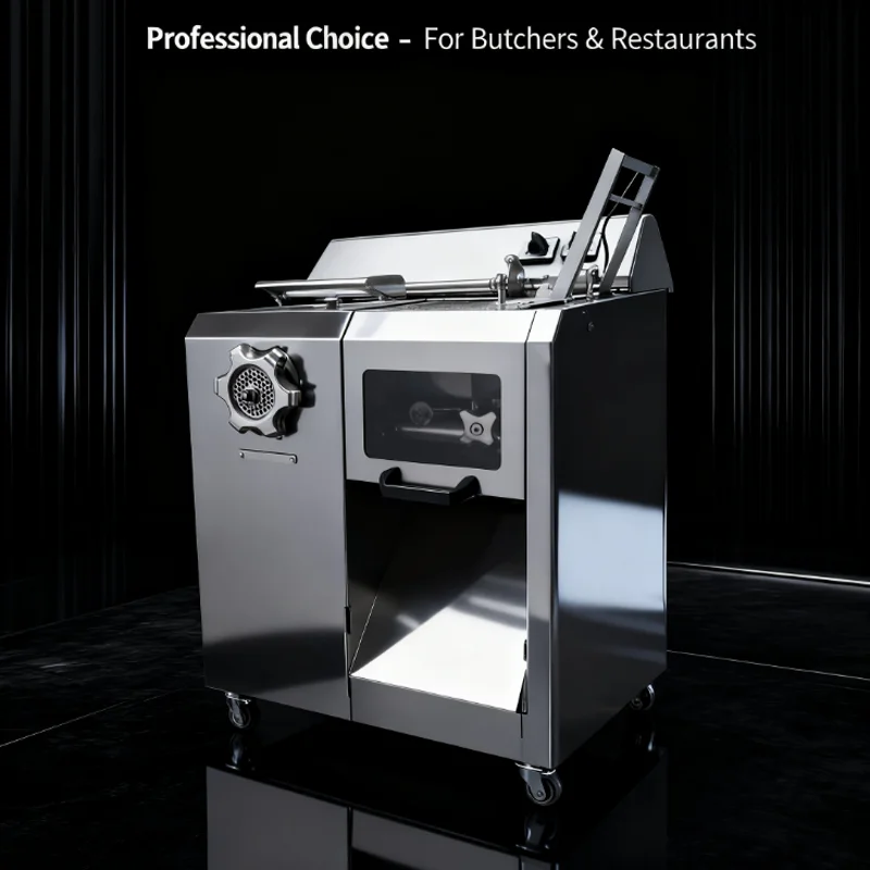 مفرمة لحم مفرمة ماكينة ثوم كهربائية مفرمة لحم تجارية سعة كبيرة وقوة عالية من الفولاذ المقاوم للصدأ