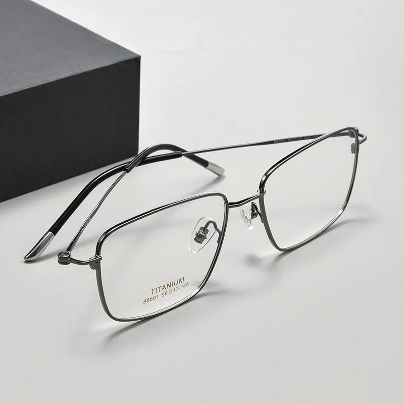 New Minimalist Slim And Ultra Light 7.6G Pure Titanium Frame For Men's Elite Luxury Optical Prescription Glasses 88801ZM