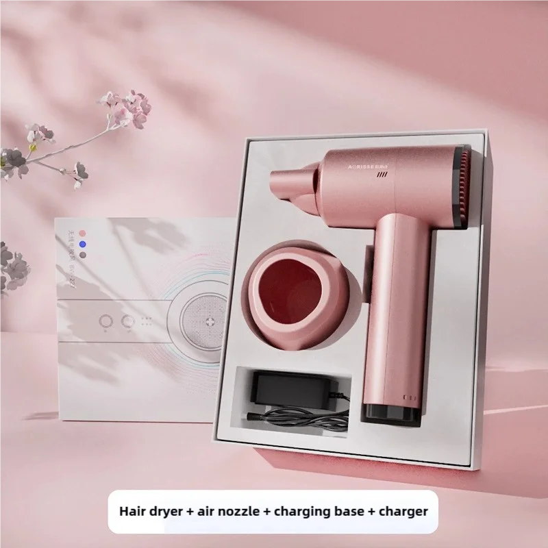 Лидер продаж, портативный дорожный фен, беспроводной фен 300 Вт с зарядной док-станцией, зарядный фен