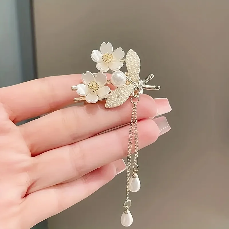 1pc elegant Convallaria imitation pearl hair accessories, the best choice of metal for women\'s holiday gifts, women\'s hair acces