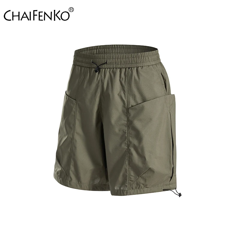 

Летние мужские спортивные шорты с большим карманом, новые модные ветрозащитные шорты-карго для альпинизма, уличные походные однотонные повседневные шорты для мужчин