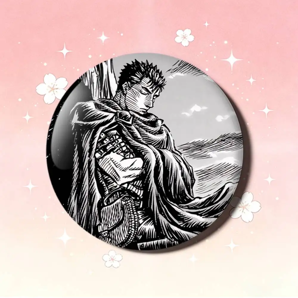 Berserk Guts Hot Anime Laser Badge Applicable For Backpack Clothes Hats Decor Creative Accessories