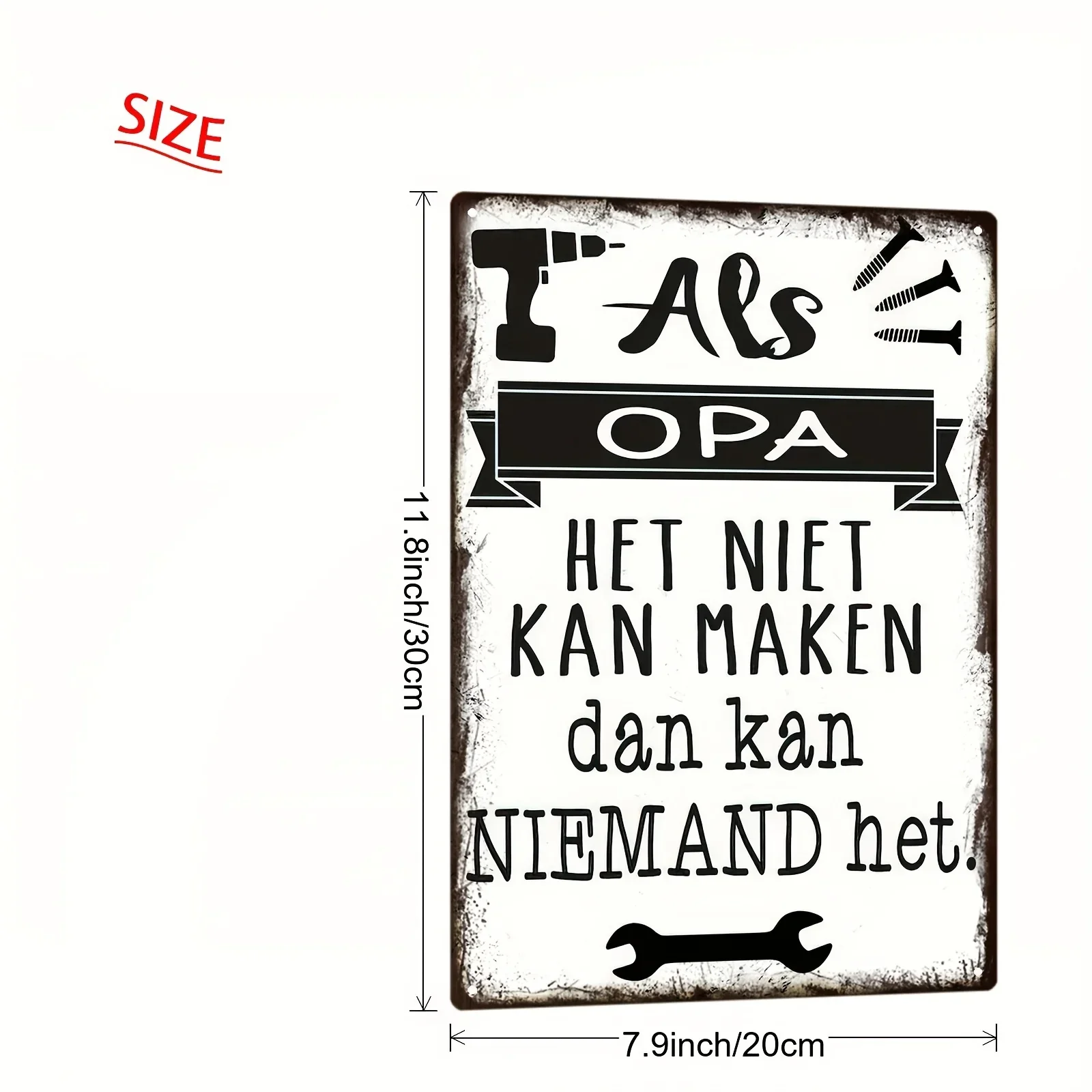 2D Flat, 2D Metal Iron Sign, Opa Says Not Everyone Can Do It, 20*30cm/8*12inch, 1pc Interesting Plaque Wall Art, Suitable for Ho