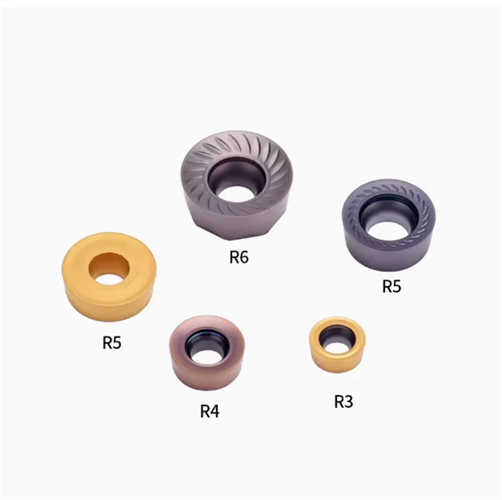 Round Milling Inserts RCGT10T3MO-AK H01 R5 Carbide Insets for SGCR/L SRDCN Milling Tool Holders