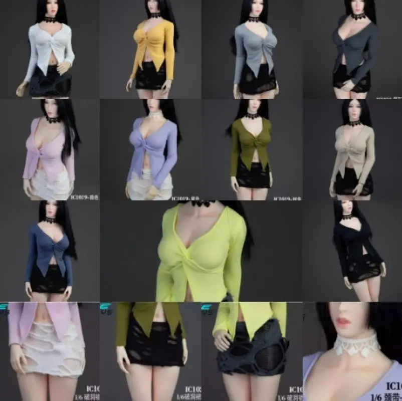 

ICE TOYS Ic1019 1/6 Soldier Irregular Top Twisted Open Collar Shirt Broken Hole Skirt Model Toy Fit 12'' Action Figure In Stock