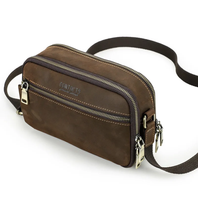 New Fashionable British Version Shoulder Casual Multi Functional Crossbody Bag Genuine Bags Leather Briefcases Men Bag Briefcase