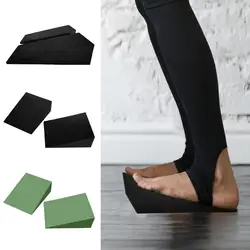 Bordo inclinato in schiuma per l'allungamento del polpaccio leggero e portatile tacco antiscivolo rialzato Squat Wedge Fitness Pilates barella del tallone