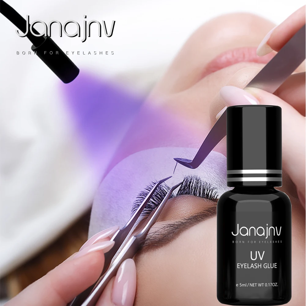 

Janajnv оптовая продажа 1-2 SEC УФ-индивидуальный луч света клей для ресниц микроволновая печь УФ-отверждение прозрачный УФ-клей для ресниц